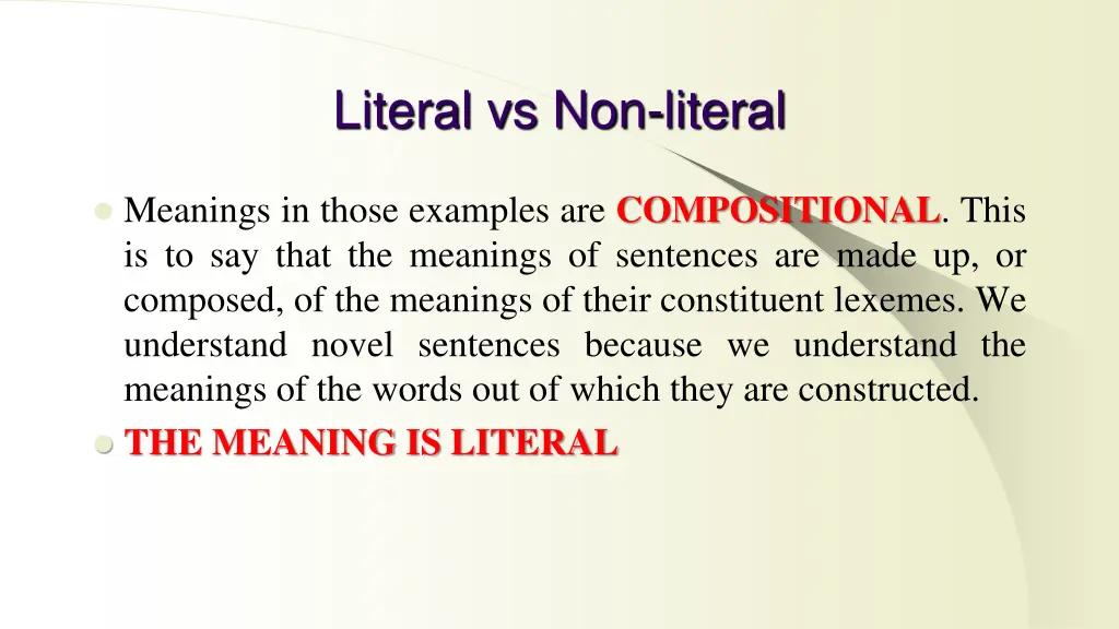 literal vs non literal 2