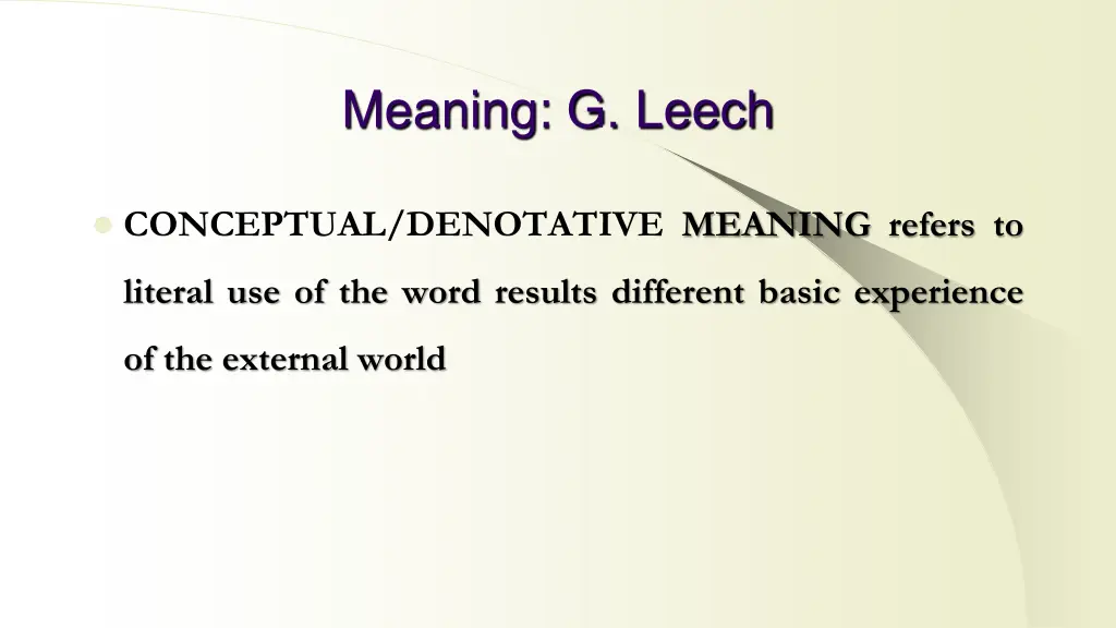 meaning g leech 1