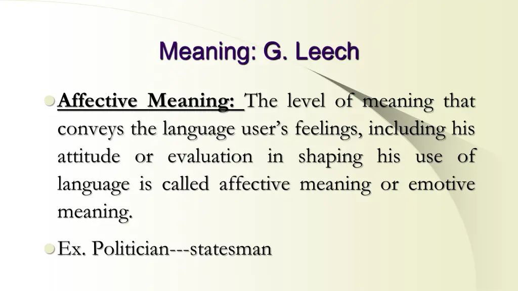 meaning g leech 6