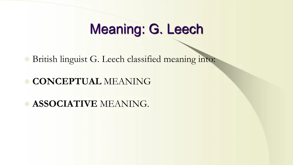 meaning g leech