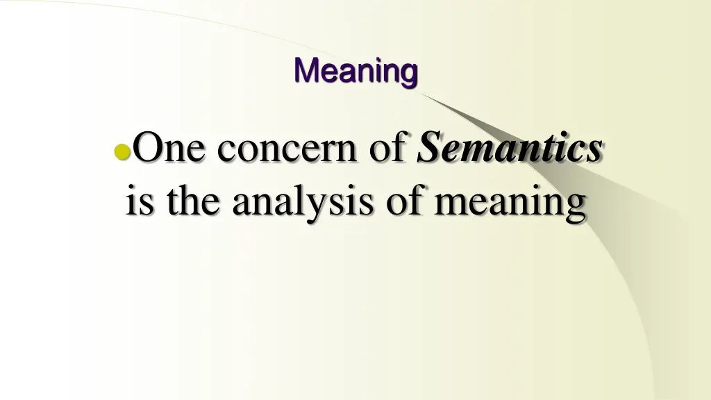 meaning