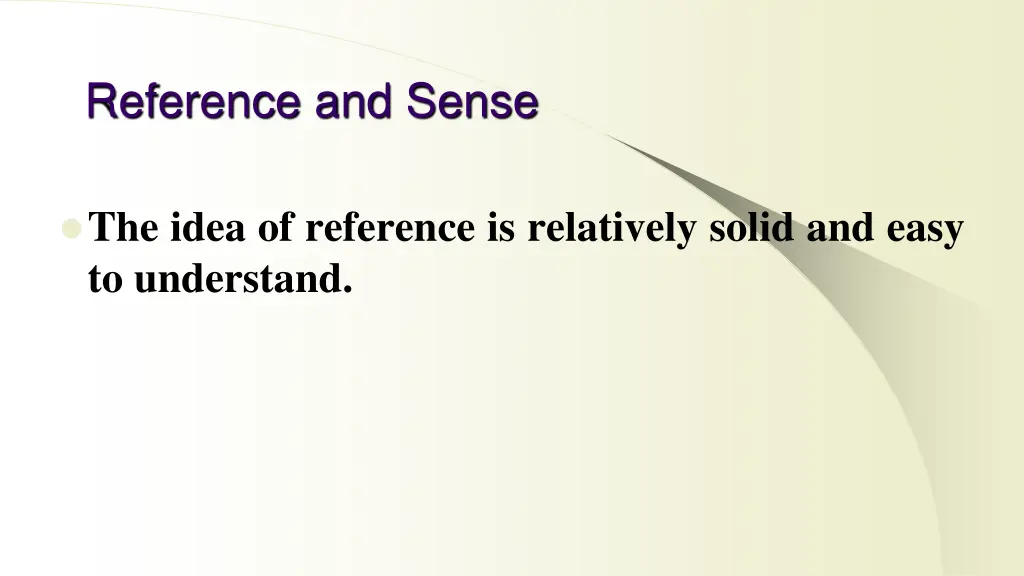 reference and sense 2