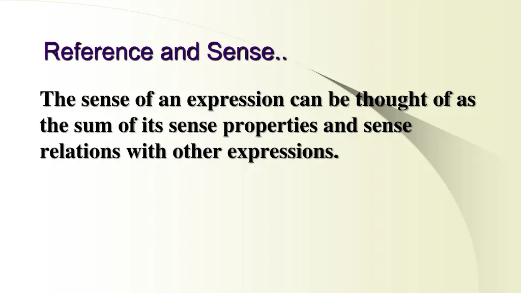 reference and sense 3