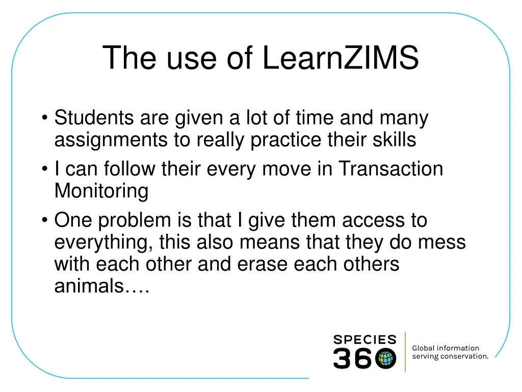 the use of learnzims