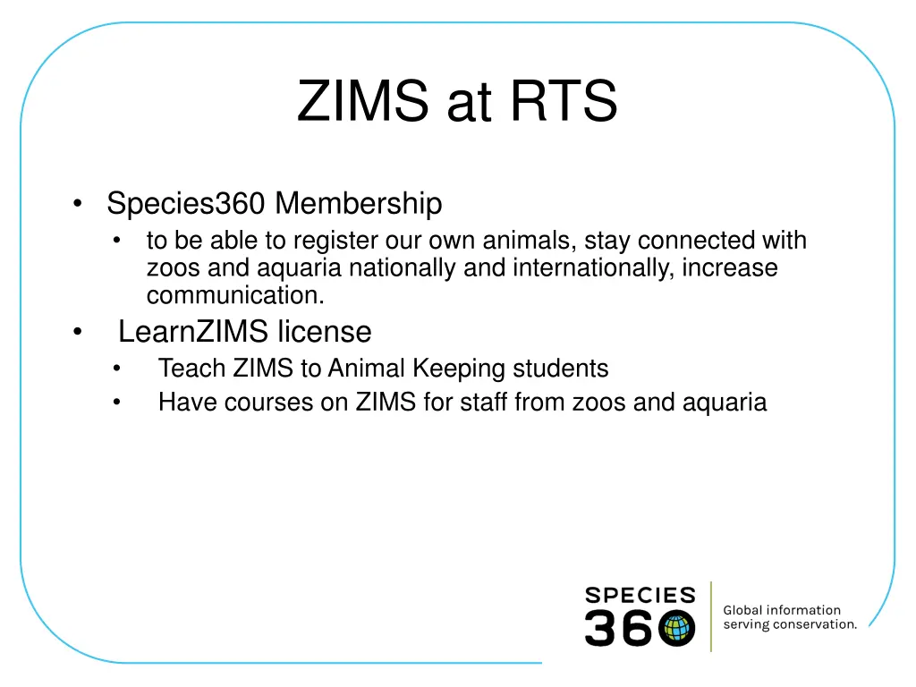 zims at rts 1