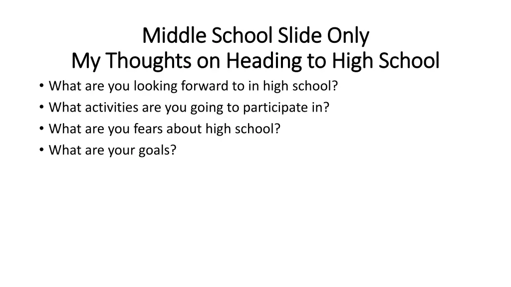 middle school slide only middle school slide only