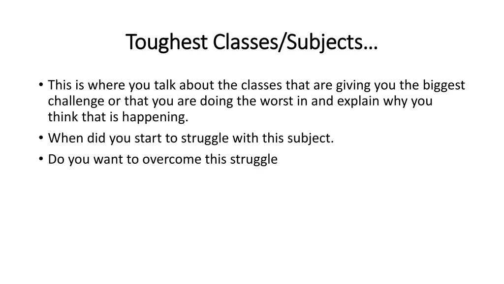 toughest classes subjects toughest classes