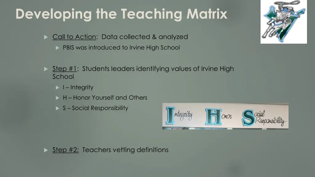 developing the teaching matrix