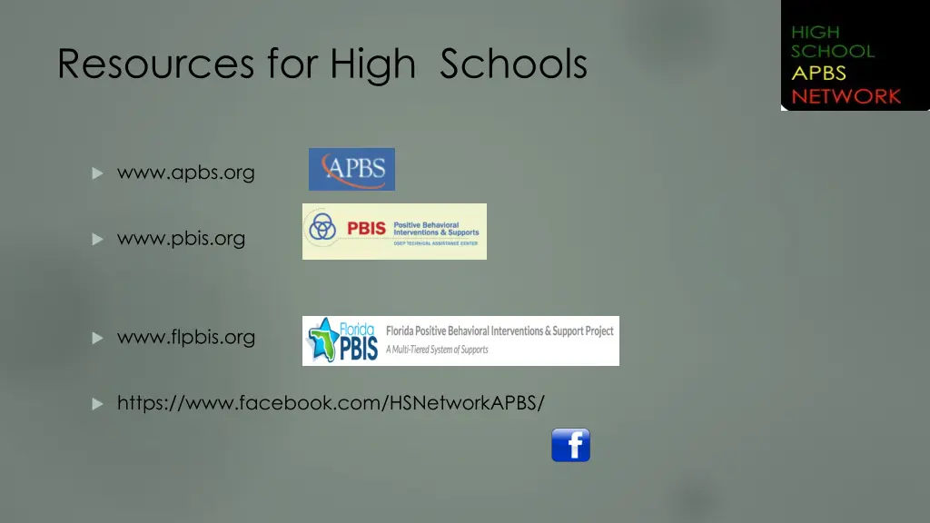 resources for high schools