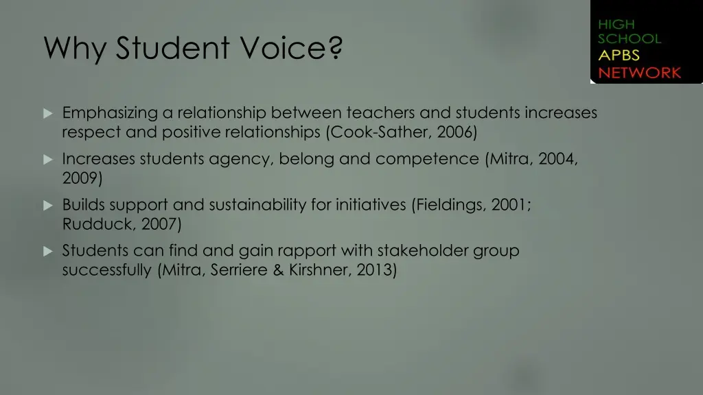 why student voice