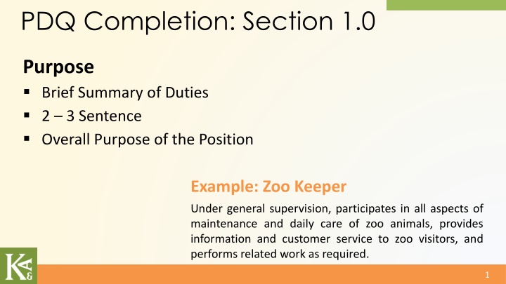 pdq completion section 1 0