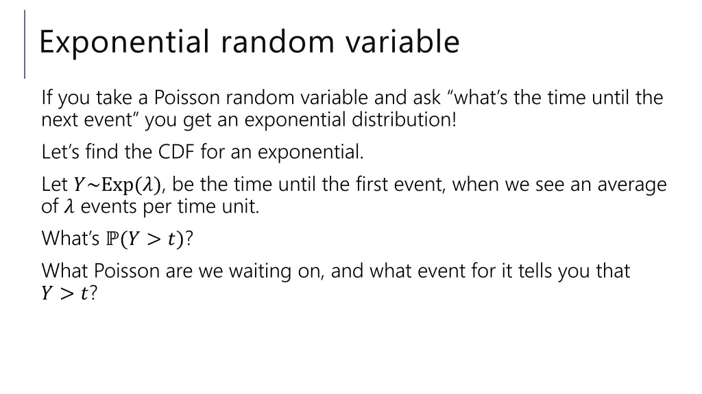 exponential random variable 1