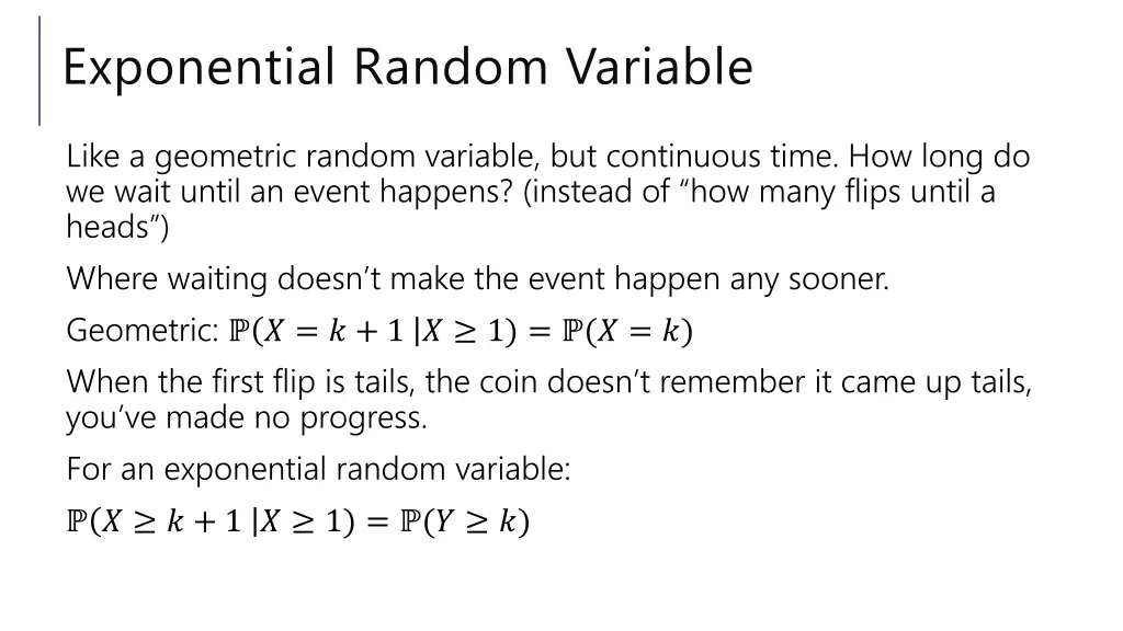 exponential random variable