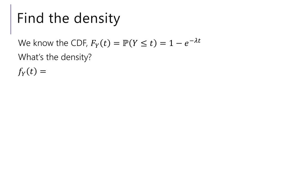 find the density