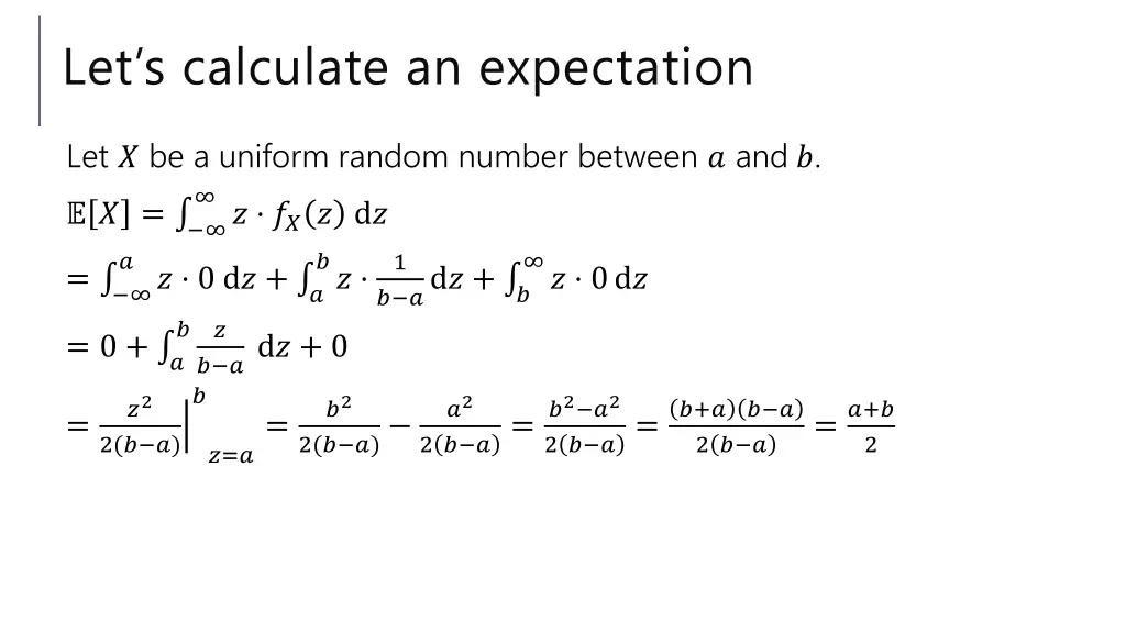 let s calculate an expectation