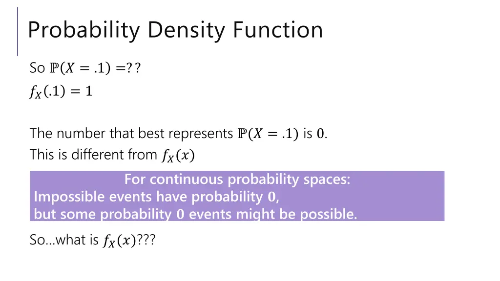 probability density function