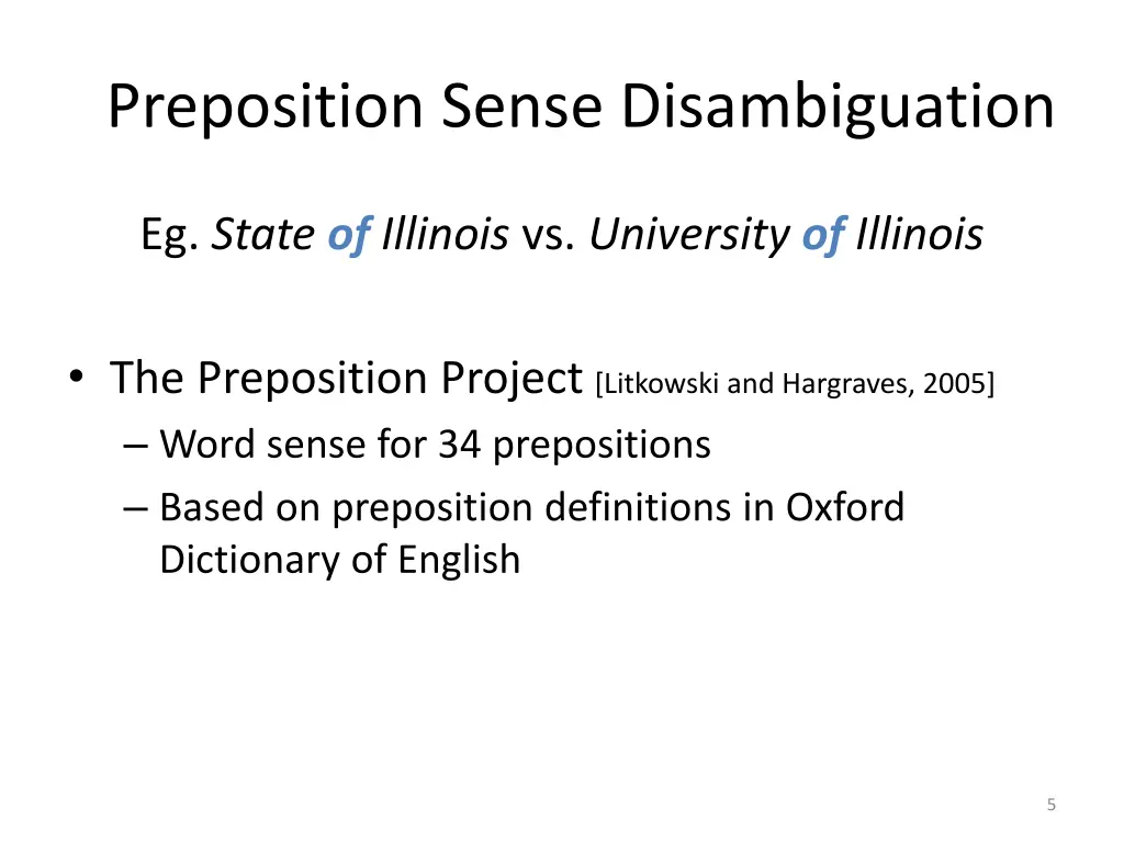 preposition sense disambiguation