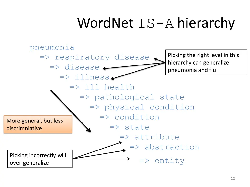 wordnet is a hierarchy