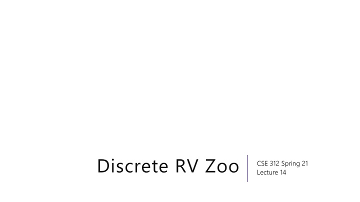 discrete rv zoo