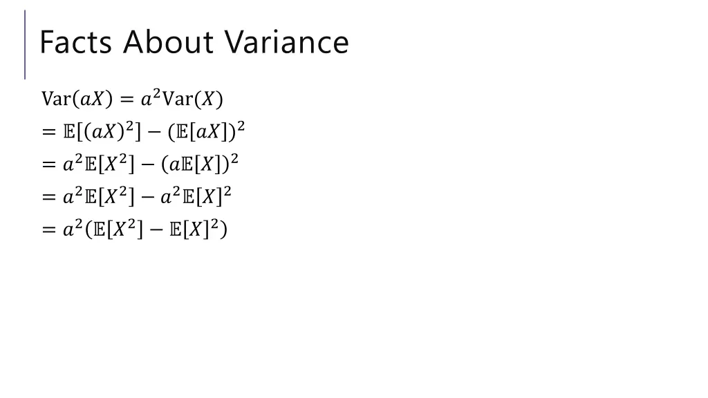 facts about variance 1