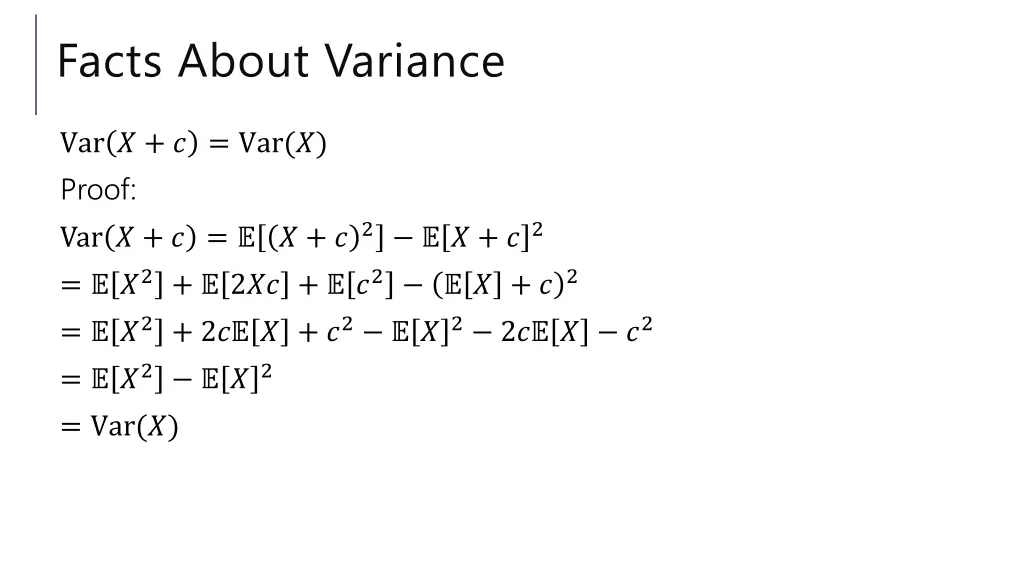 facts about variance