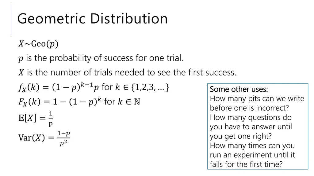 geometric distribution