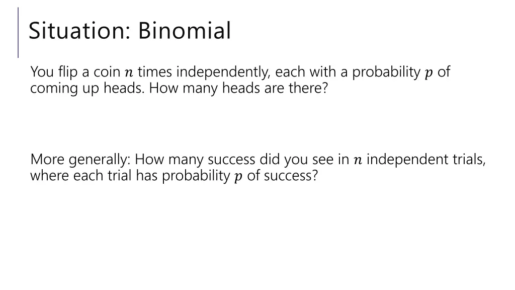 situation binomial