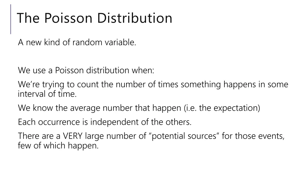 the poisson distribution