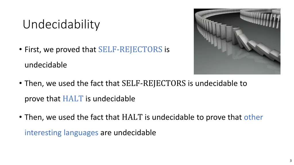 undecidability