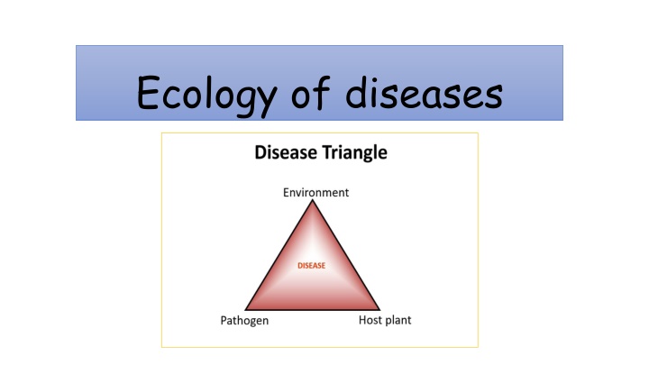 ecology of diseases