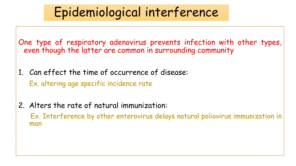 epidemiological interference