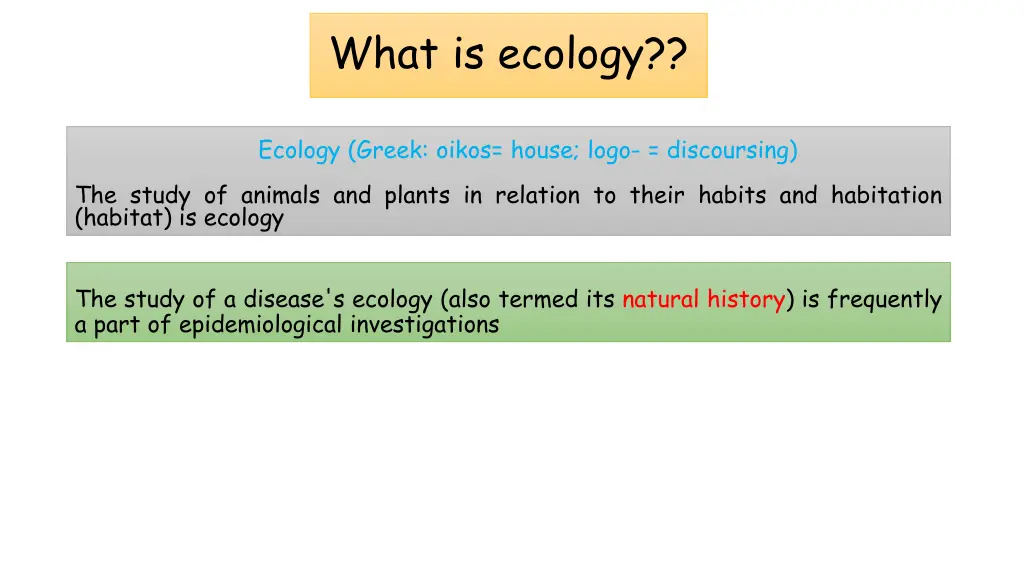 what is ecology