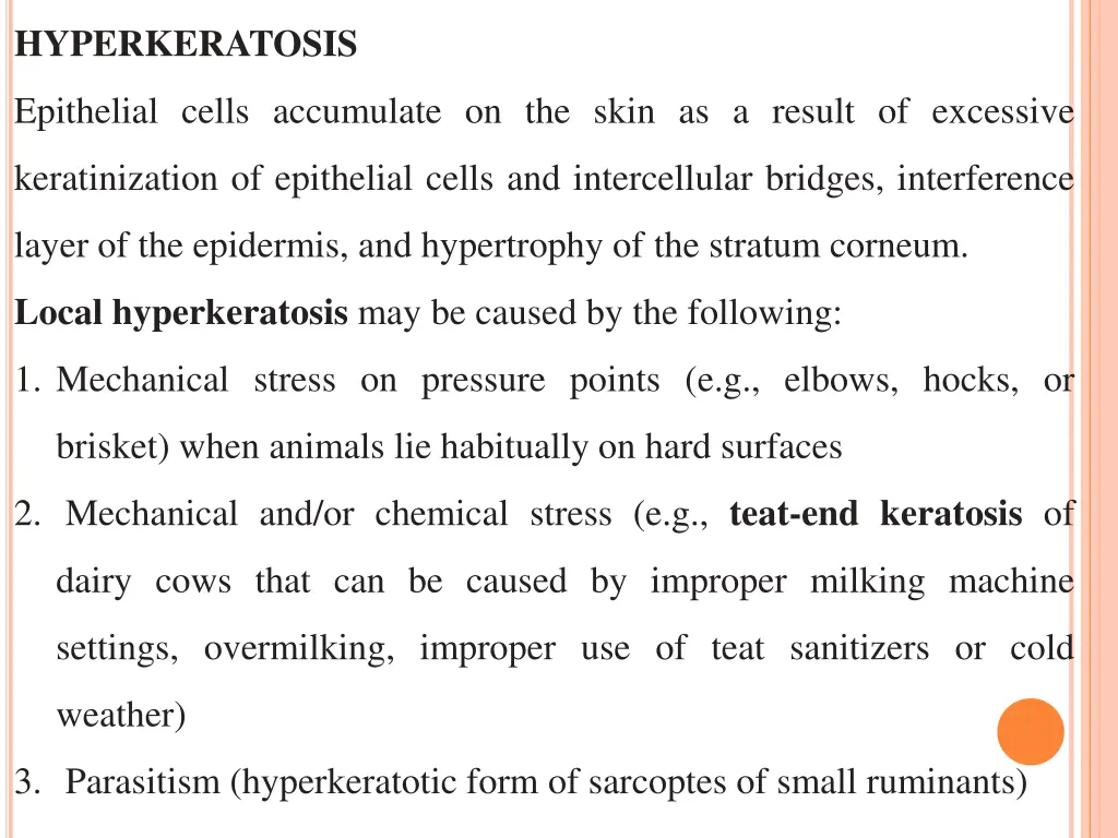 hyperkeratosis