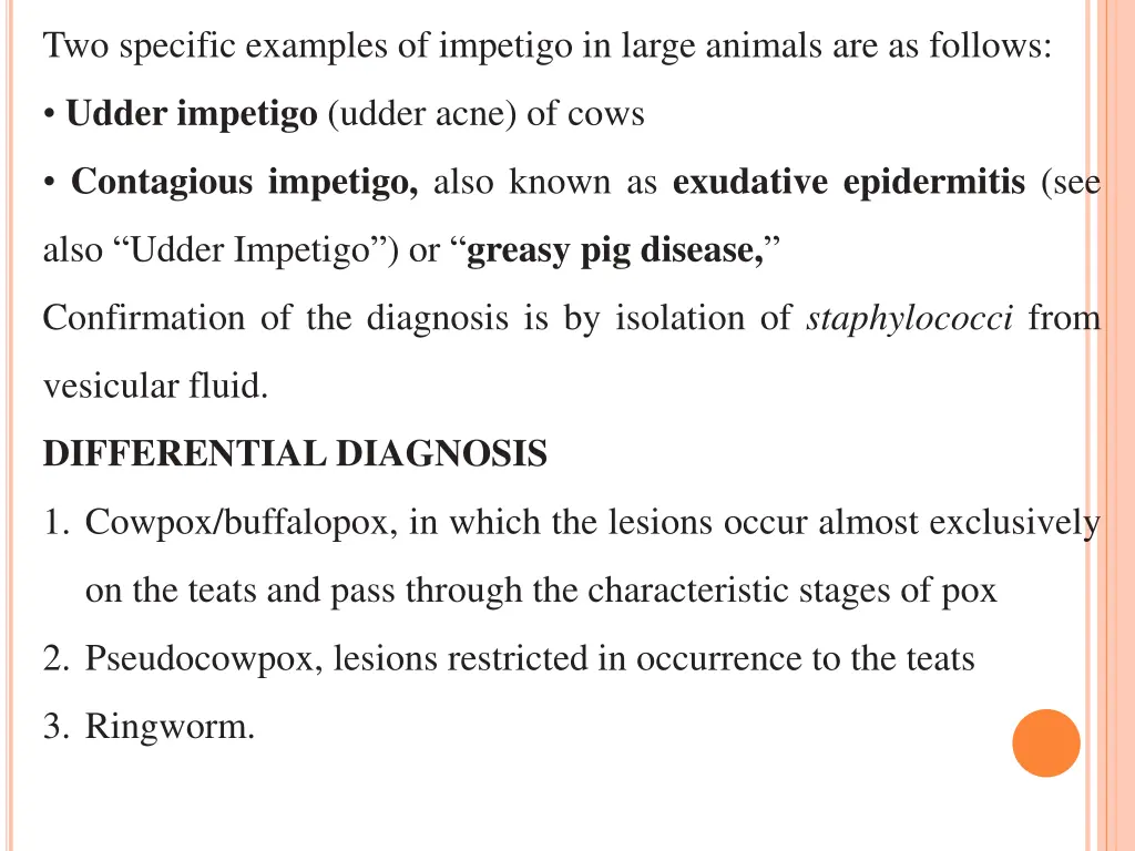 two specific examples of impetigo in large