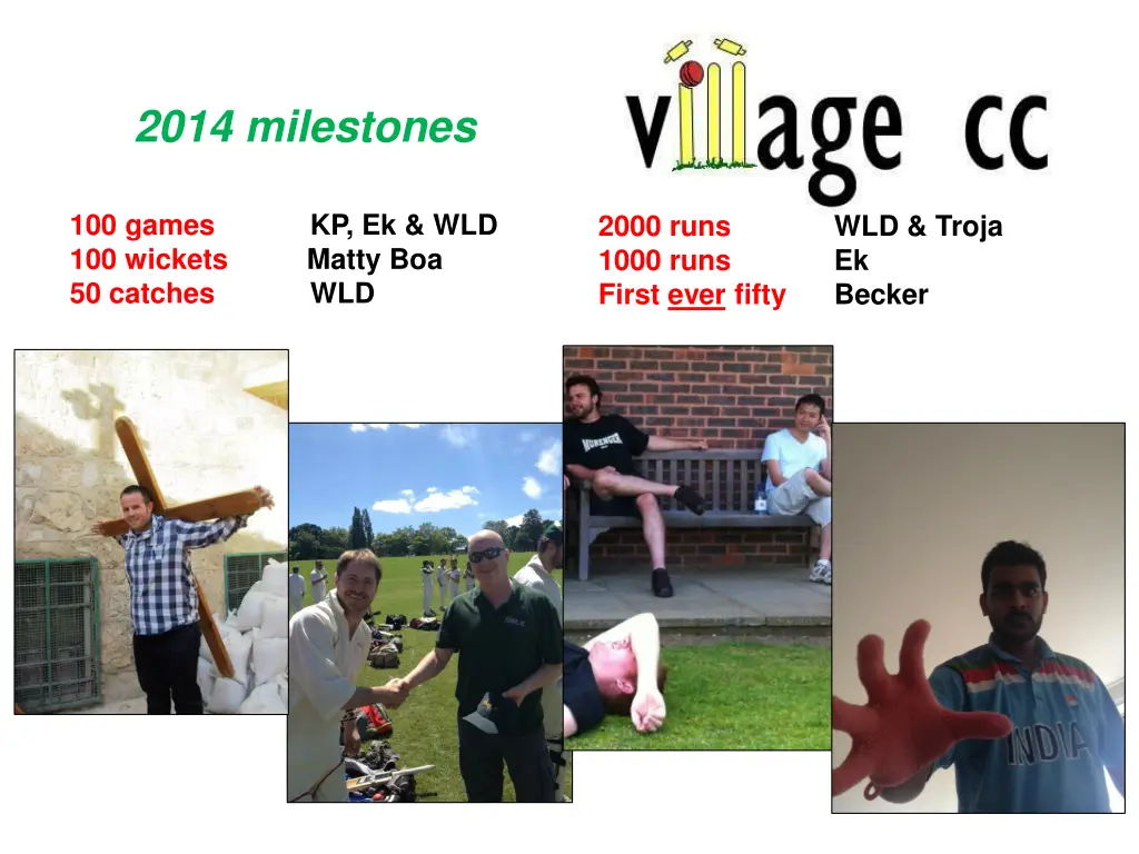 2014 milestones