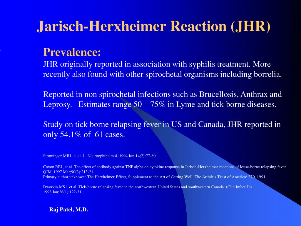 jarisch herxheimer reaction jhr 1