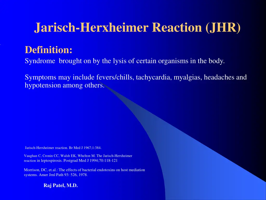 jarisch herxheimer reaction jhr