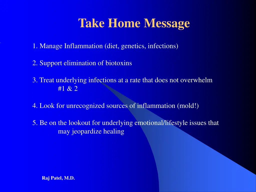 take home message