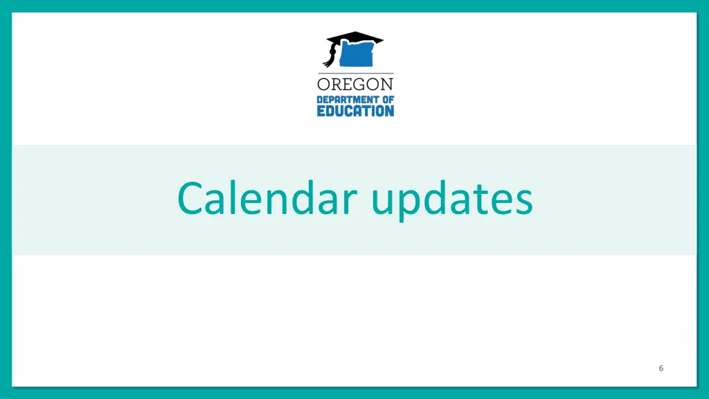 calendar updates