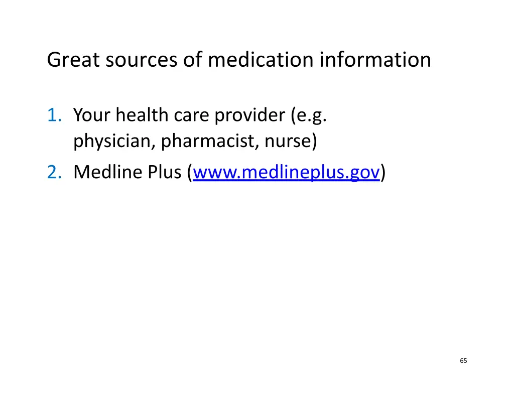 great sources of medication information