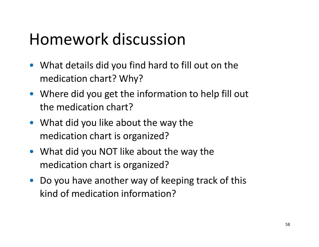 homework discussion