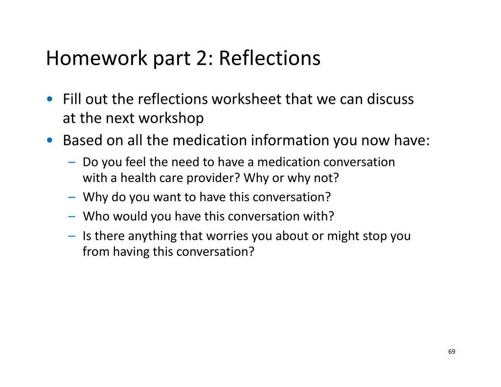 homework part 2 reflections