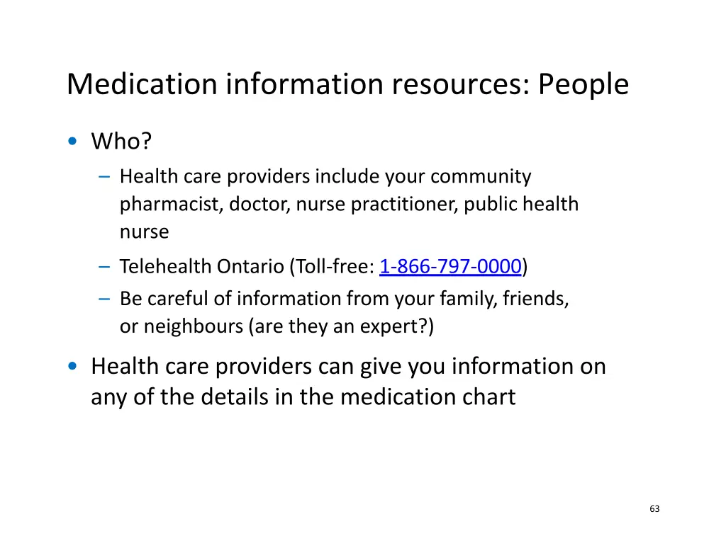 medication information resources people