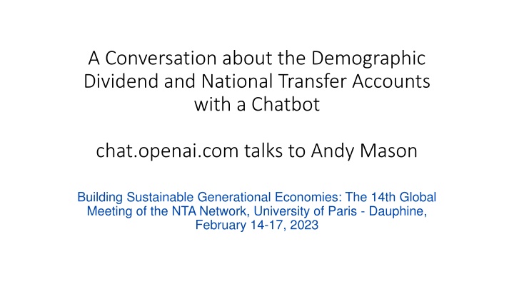 a conversation about the demographic dividend