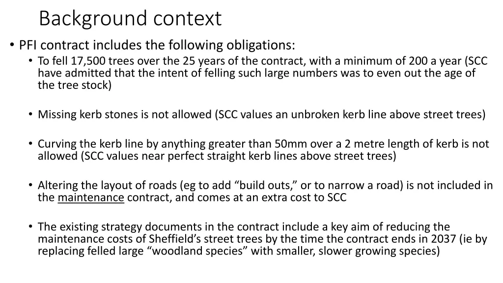 background context pfi contract includes