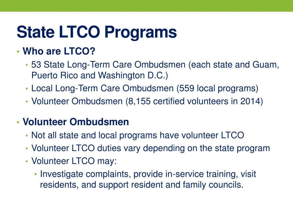 state ltco programs who are ltco 53 state long