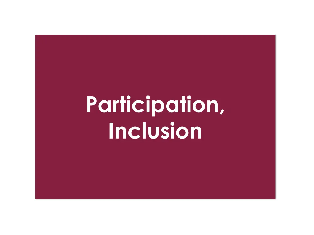 participation inclusion