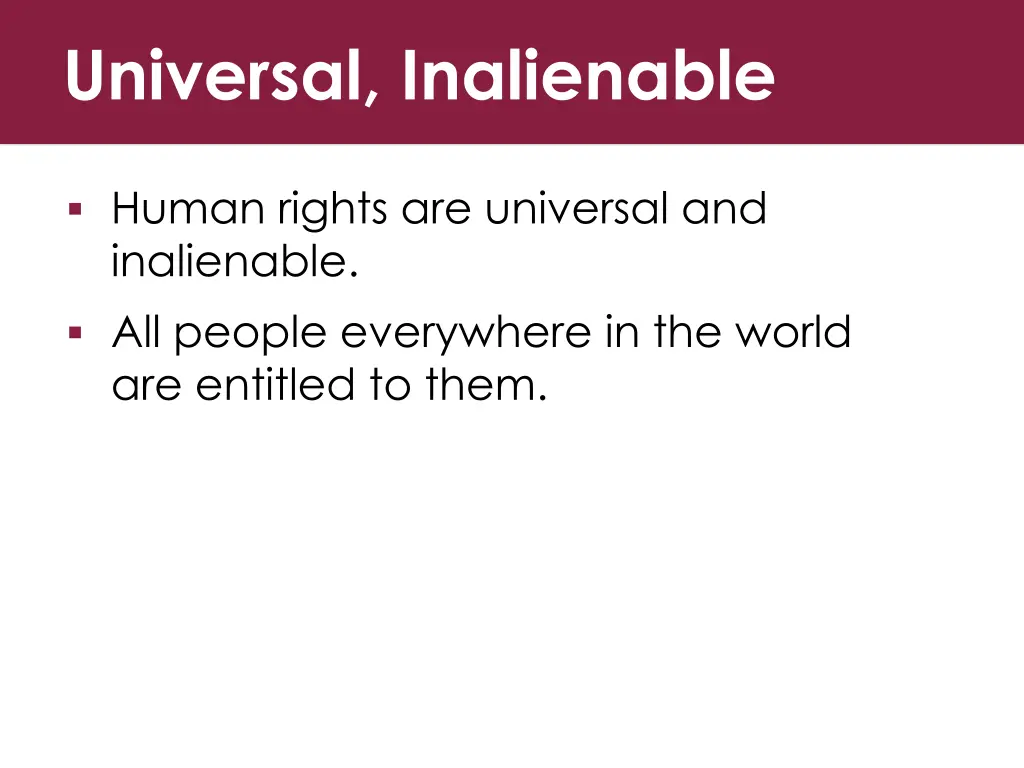 universal inalienable