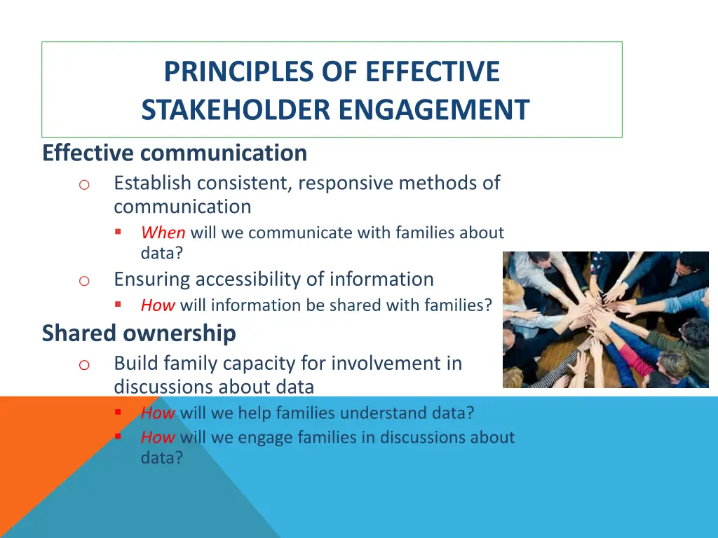 principles of effective stakeholder engagement 1