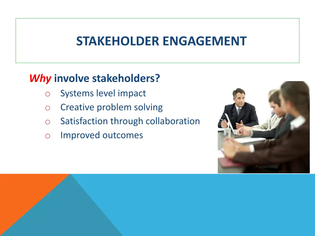 stakeholder engagement